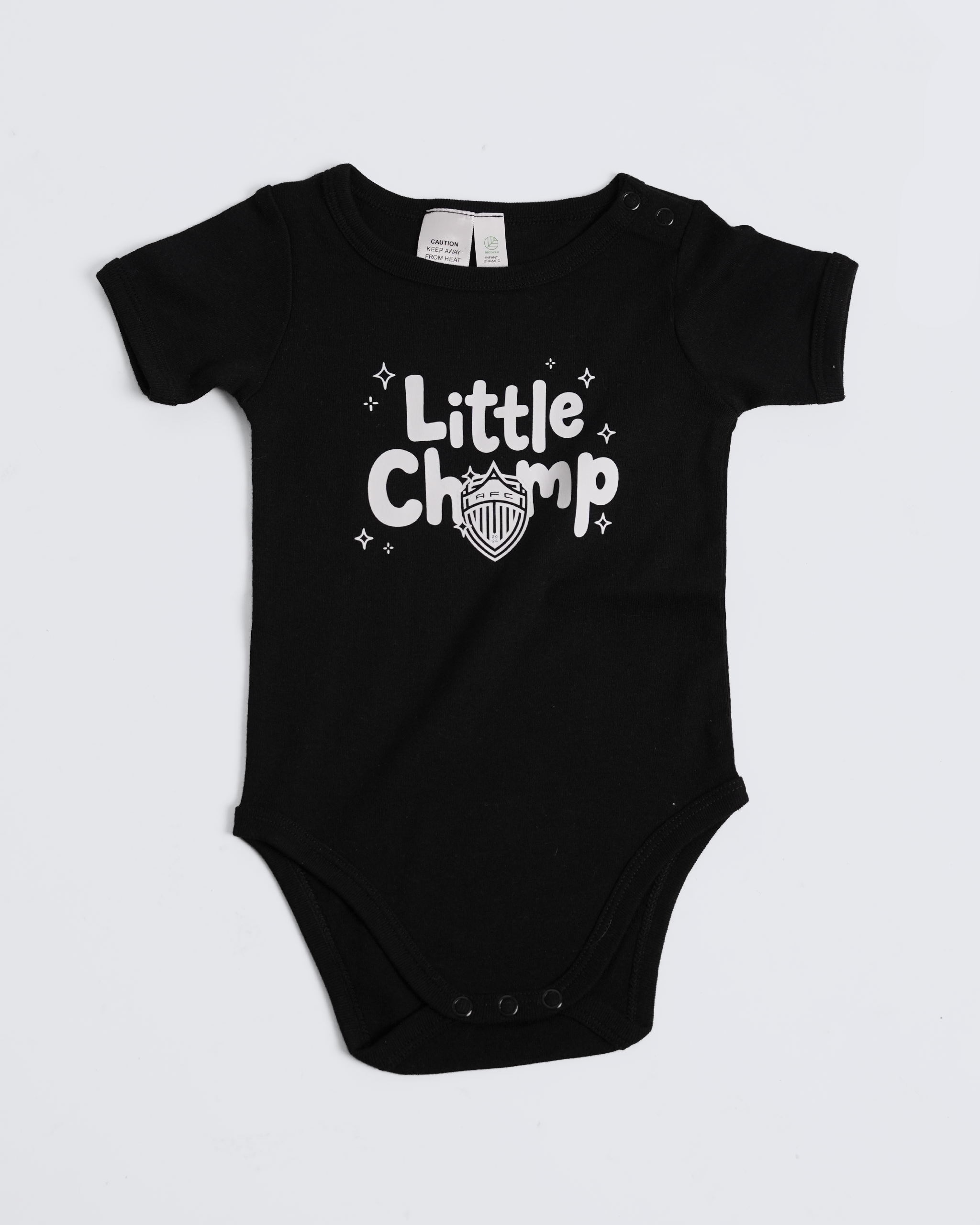 'Little Champs' Baby Onesie 25/26 - Black