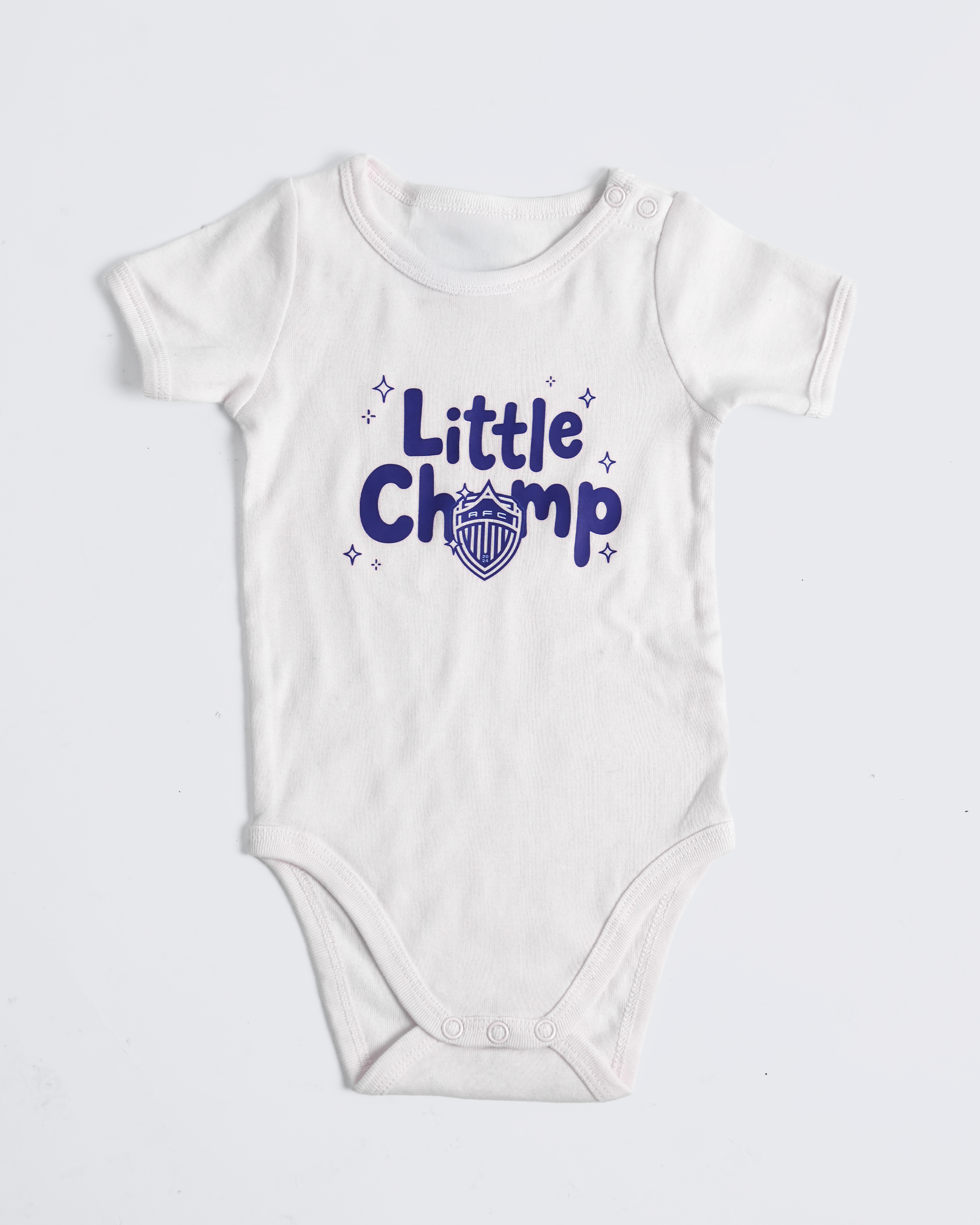 'Little Champs' Baby Onesie 25/26 -  White